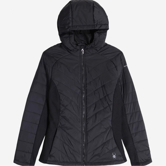 Spyder Jackets & Coats Spyder Womens Full Zip Hooded Hybrid Jacket